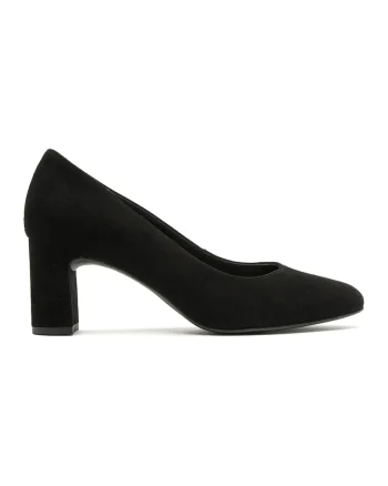 Pantofi de piele cu toc masiv Susan, Negru