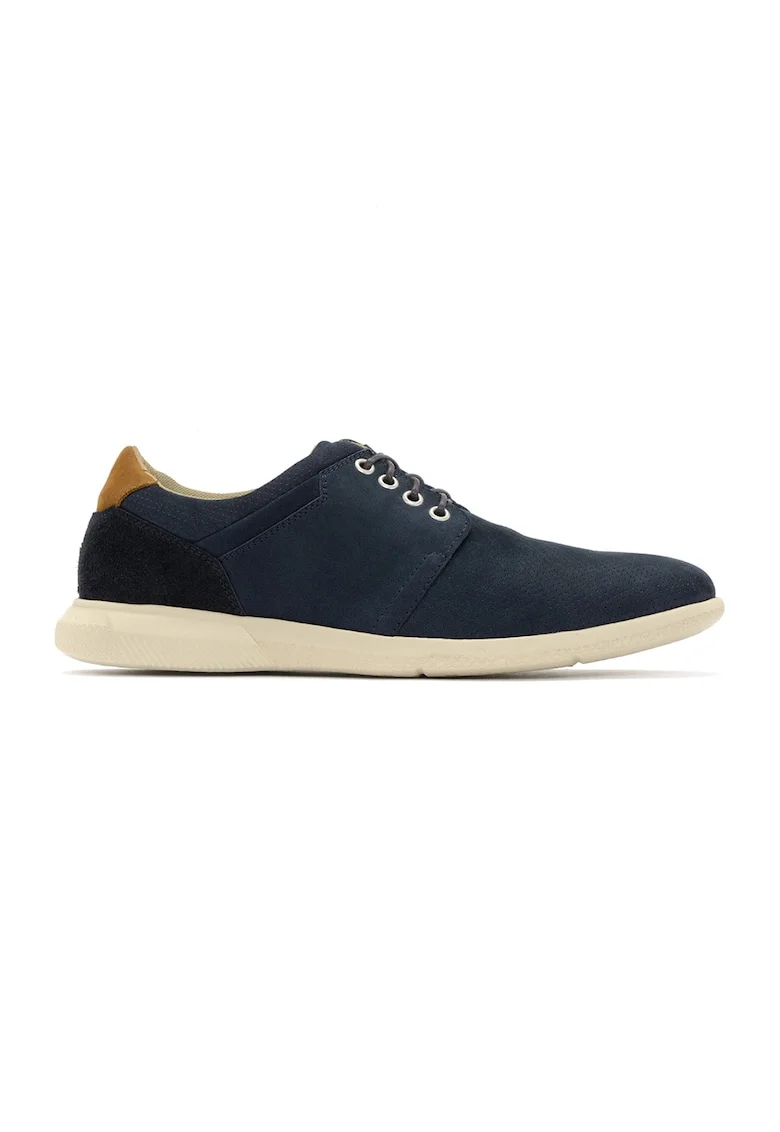 Pantofi de piele nabuc Ruth, Albastru inchis