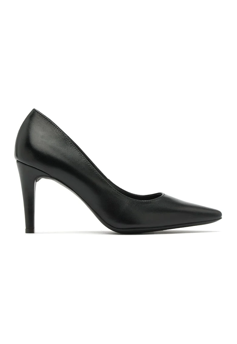Pantofi de piele cu varf ascutit, Negru