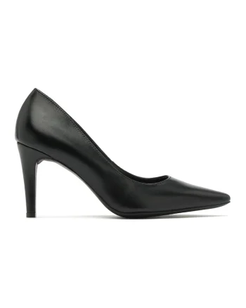 Pantofi de piele cu varf ascutit, Negru