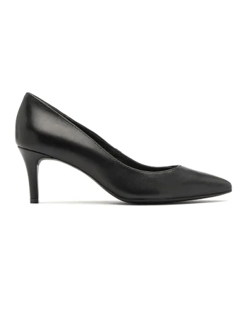 Pantofi de piele cu varf ascutit, Negru