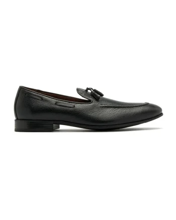 Pantofi loafer de piele cu canafi Scott, Negru