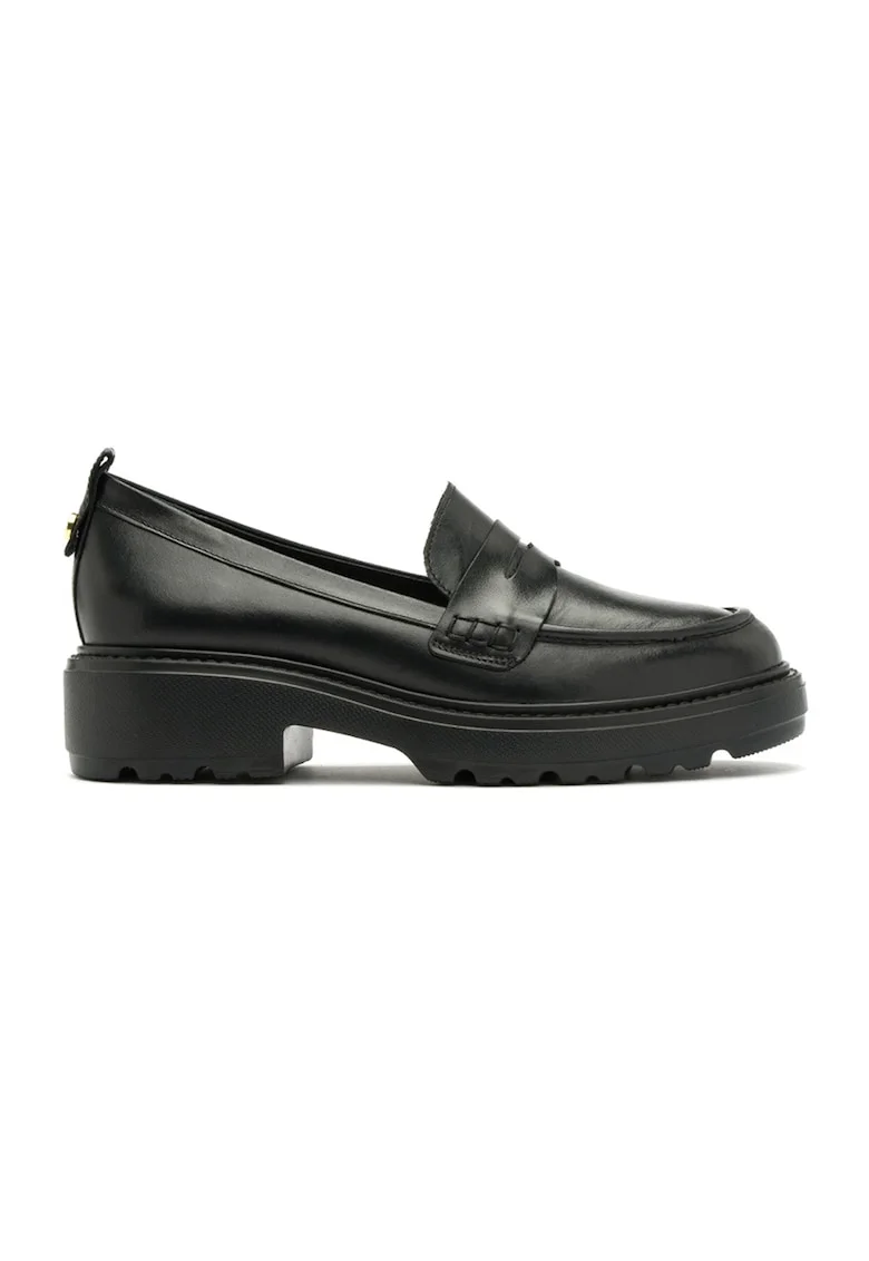 Pantofi loafer de piele, Negru