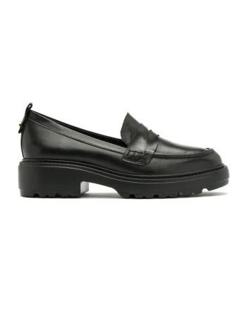 Pantofi loafer de piele, Negru
