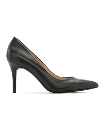 Pantofi de piele cu varf ascutit, Negru