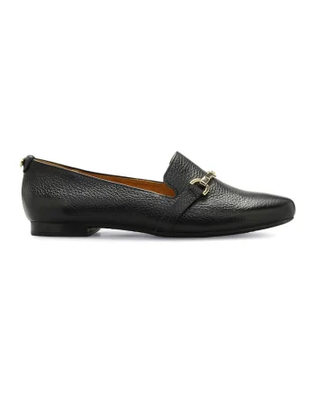 Mocasini de piele Karen, Auriu/Negru