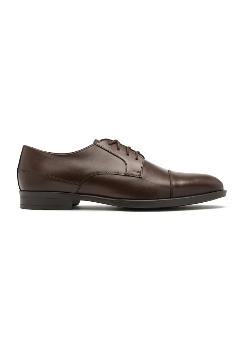 Pantofi de piele Damon, Maro inchis