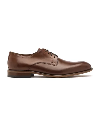 Pantofi de piele Ross, Maro