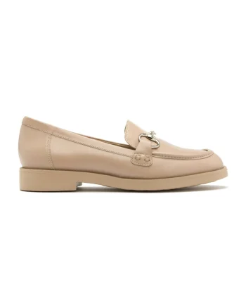 Pantofi loafer de piele Rosalia, Bej deschis