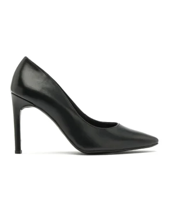Pantofi de piele cu toc stiletto Aga, Negru