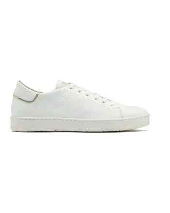 Pantofi sport de piele cu aspect texturat Nora, Alb murdar