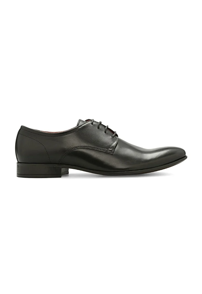 Pantofi de piele Casto, Negru stins