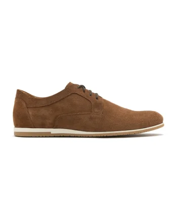 Pantofi casual de piele intoarsa Edo, Caramel