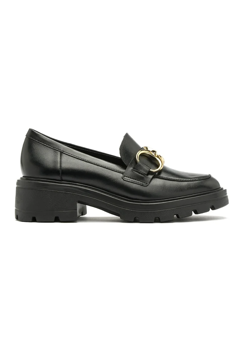 Pantofi loafer de piele Sisi, Auriu/Negru