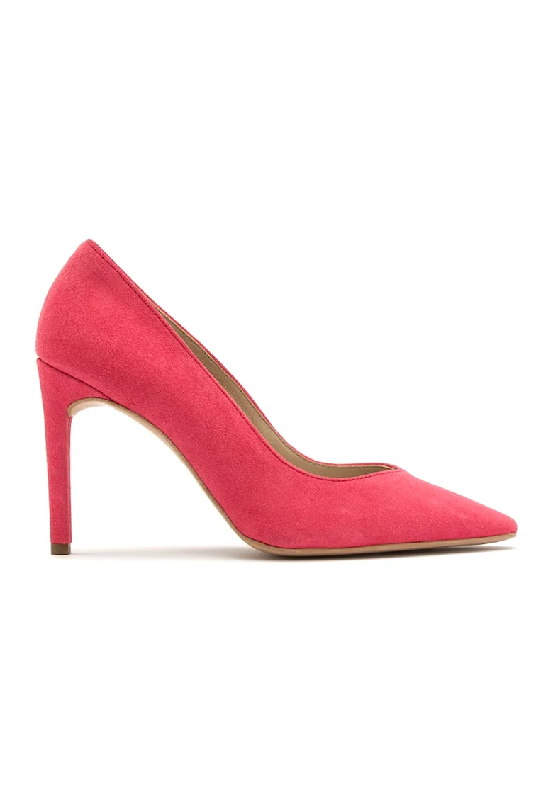 Pantofi de piele cu toc stiletto Aga, Roz aprins