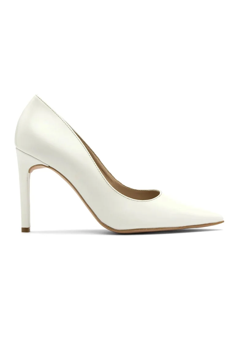 Pantofi de piele cu toc stiletto Daga, Crem