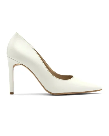 Pantofi de piele cu toc stiletto Daga, Crem