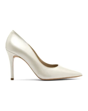 Pantofi de piele cu toc stiletto Linsey, Crem