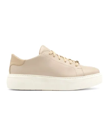 Pantofi sport de piele June, Bej deschis