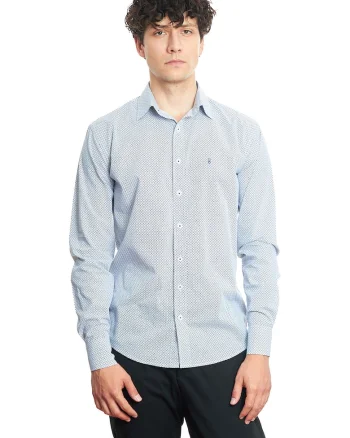 Camasa regular fit de bumbac, Rosu/Alb/Albastru inchis