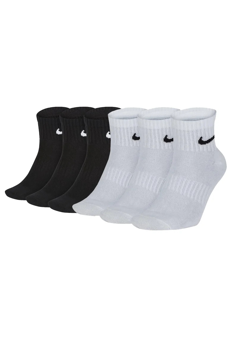 Set de sosete unisex Everyday - 6 perechi, Alb/Negru