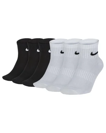 Set de sosete unisex Everyday - 6 perechi, Alb/Negru