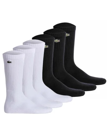 Set de sosete lungi unisex - 6 perechi, Alb/Negru