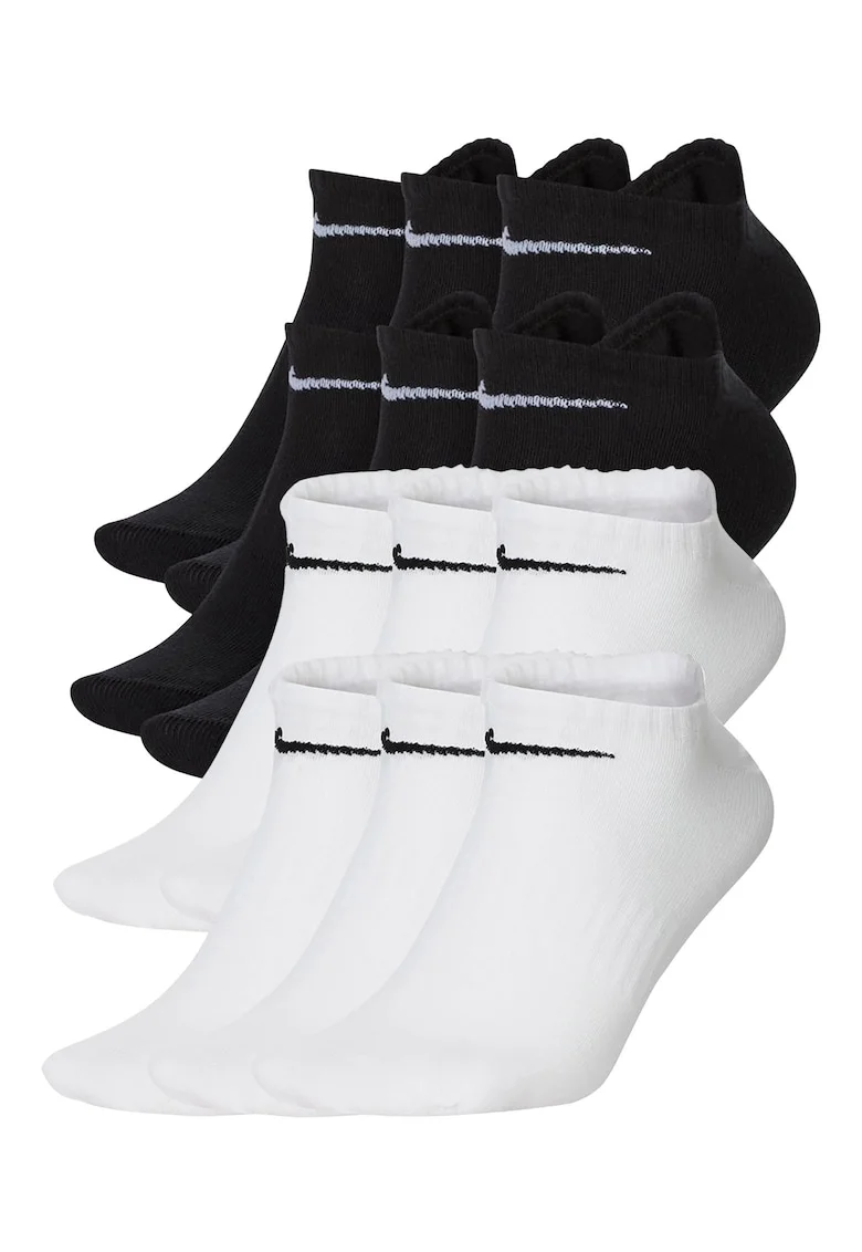 Set de sosete unisex pana la glezna Everyday - 12 perechi, Alb/Negru
