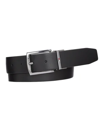 Curea de piele cu design reversibil Denton, Albastru ultramarin