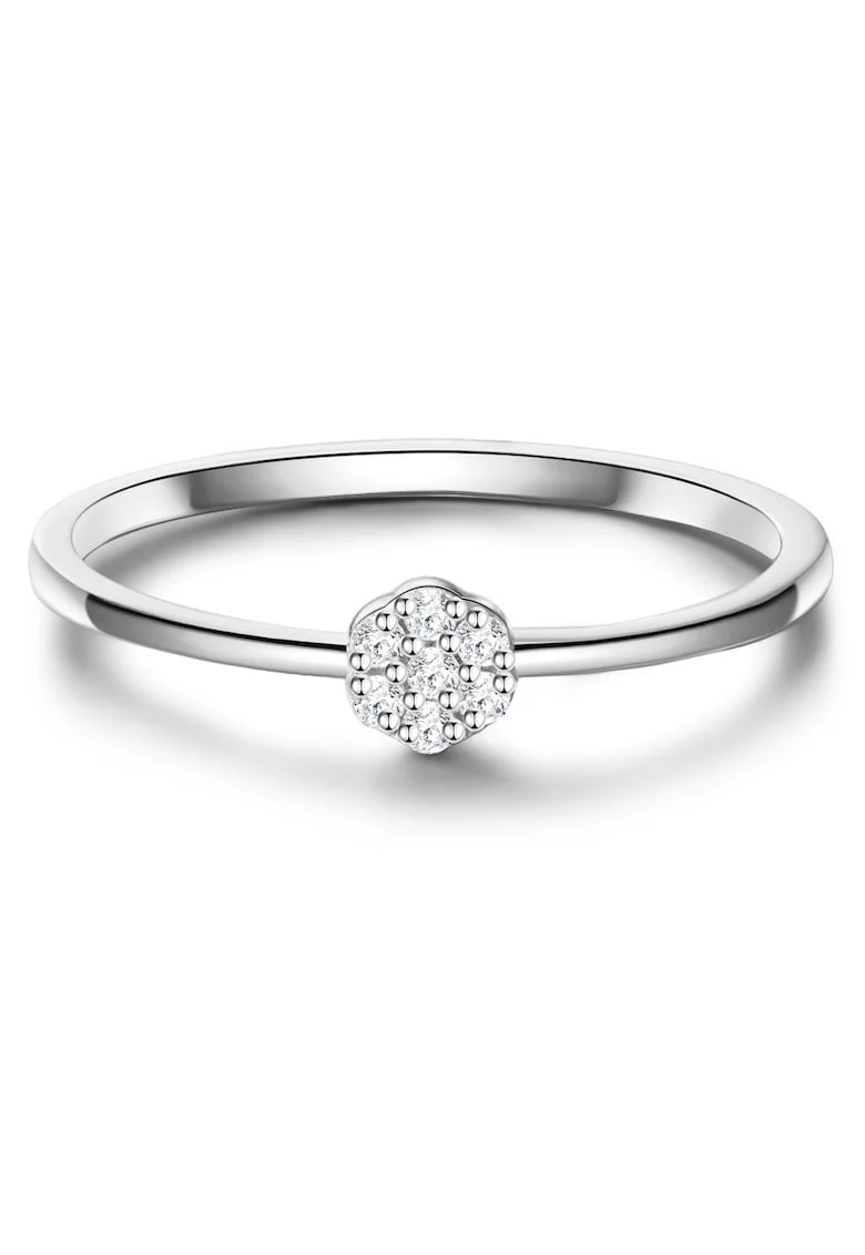 Inel cu floare de zirconia