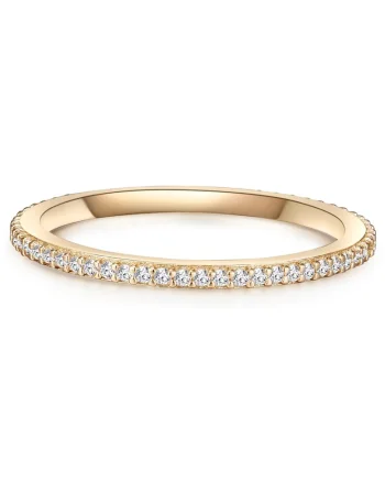 Inel placat cu aur de 14K, decorat cu zirconia