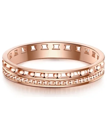 Inel placat cu aur de 14K, cu perforatii