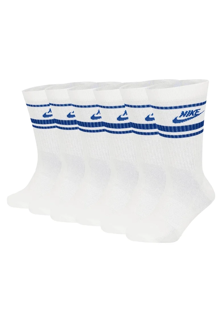 Set de sosete lungi unisex cu imprimeu logo Everyday Essential - 6 perechi, Alb