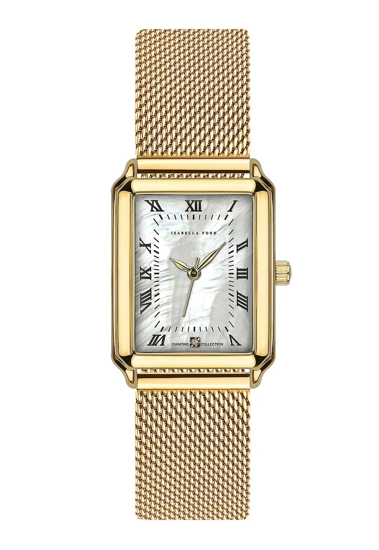 Ceas quartz cu diamant, Auriu