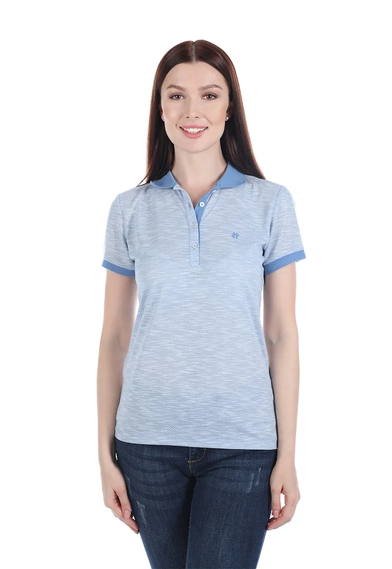 Tricou polo uni, Albastru deschis