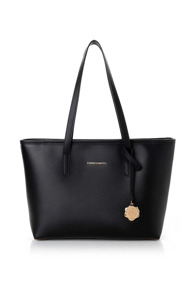 Geanta shopper de piele ecologica, Negru