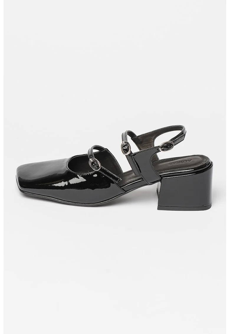 Pantofi din piele cu toc masiv Withnee, Negru