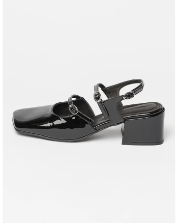 Pantofi din piele cu toc masiv Withnee, Negru