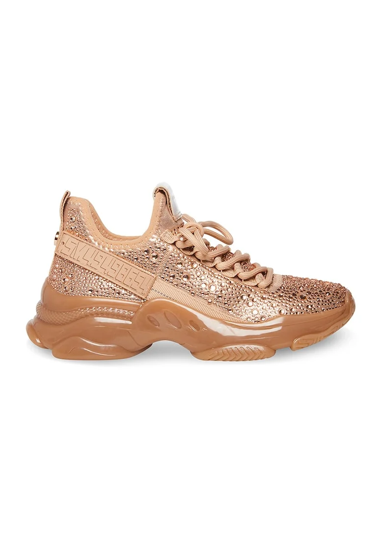 Pantofi sport cu aplicatie cu strasuri Maxima-R, Auriu rose