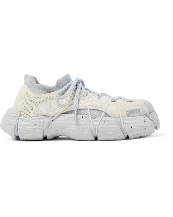 Pantofi sport din material textil cu sireturi Roku, Alb