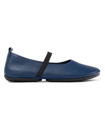 Balerini Mary Jane de piele Right Nina, Albastru inchis
