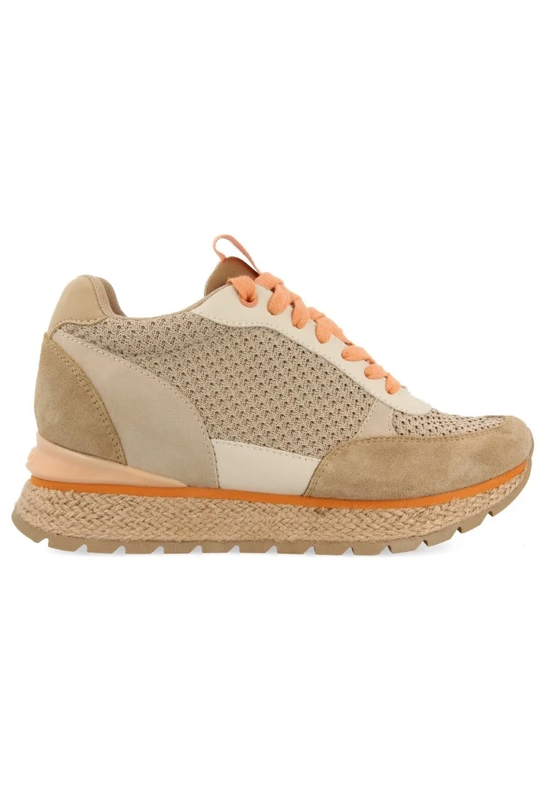 Pantofi sport cu insertii din material textil Kajan, Bej