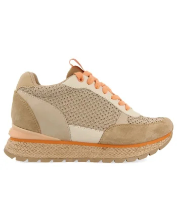 Pantofi sport cu insertii din material textil Kajan, Bej