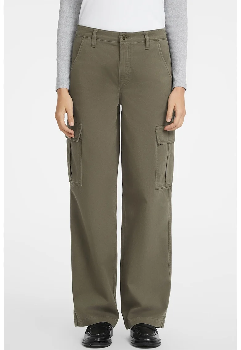 Pantaloni cargo drepti, Kaki