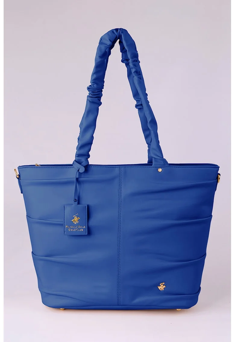 Geanta tote de piele ecologica, Albastru royal
