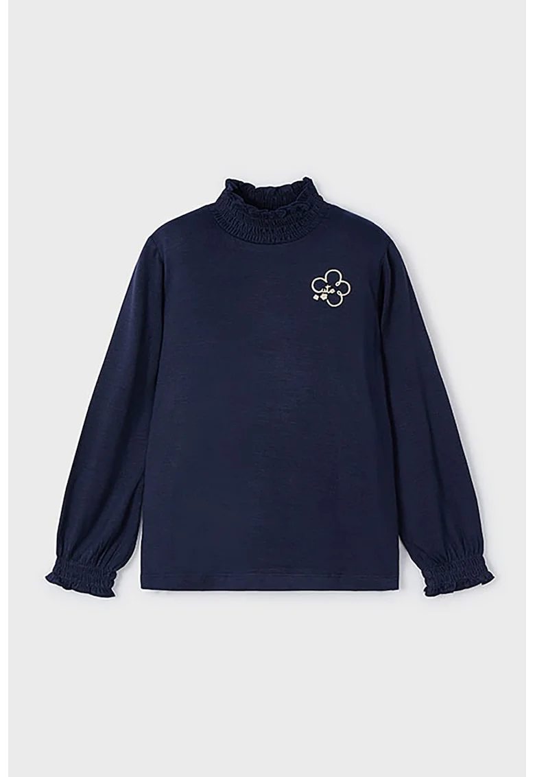 Bluza cu guler scurt, Albastru ultramarin
