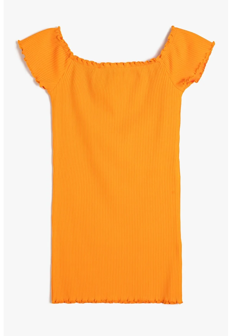 Rochie dreapta striata, Portocaliu