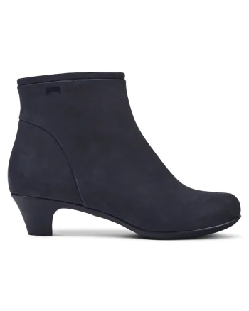 Botine de piele nabuc Helena, Bleumarin