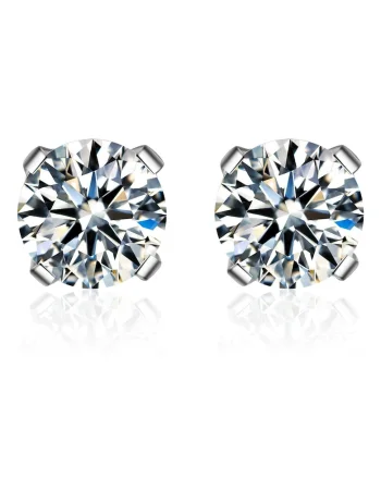 Cercei placati cu rodiu, decorati cu cristale zirconia Rêverie, Argintiu