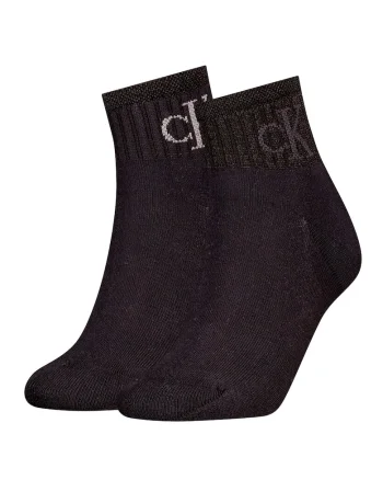 Set de sosete scurte cu model logo - 2 perechi, Negru stins